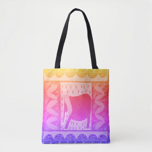Kenyan Elephant Tote Bag Tygkasse (Framsida)