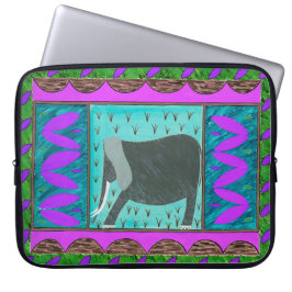 Kenyan Elephant Violet Laptop sleeve