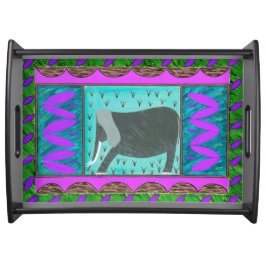 Kenyan Elephant Violet Service Tray Frukostbricka