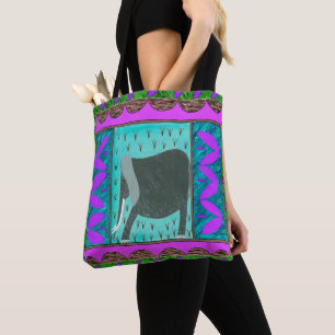 Kenyan Elephant Violet Tote-väska Tygkasse
