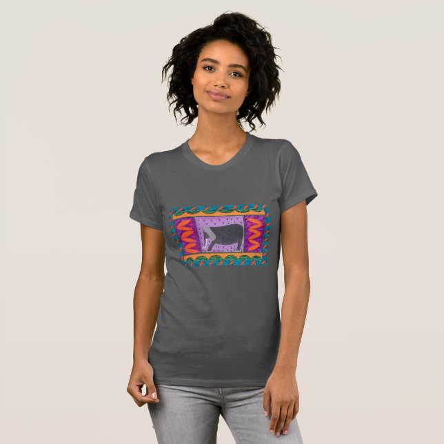 Kenyan Elephant Women's T-Shirts (Hel framsida)