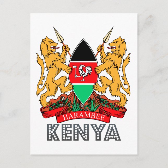 Kenyan Emblem Vykort (Framsida)