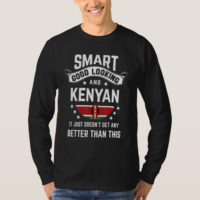 Kenyan Flag Native Pride  Kenya Kenyan Roots T Shirt (Framsida)