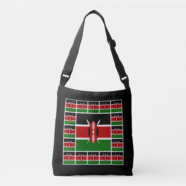 Kenyan Flagga Bag, Kenya Mode/Krosssäck Axelväska (Framsida)