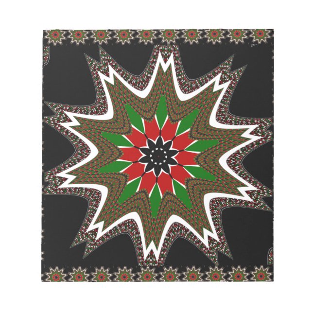 Kenyan Flagga Färg Art Print/Graphic Anteckningsblock (Framsida)