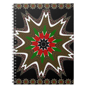 Kenyan Flagga Färg Art Print/Graphic Anteckningsbok Med Spiral