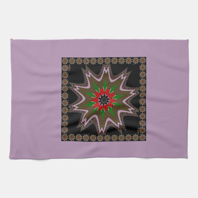 Kenyan Flagga Färg Art Print/Graphic Kökshandduk (Horisontell)