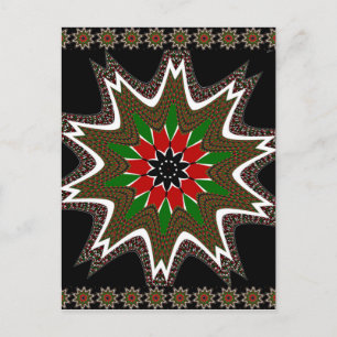 Kenyan Flagga Färg Art Print/Graphic Vykort