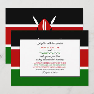 Kenyan Flagga, Flagga i Kenya Bröllop Inbjudningar