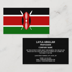 Kenyan Flagga, Flagga Kenya Visitkort