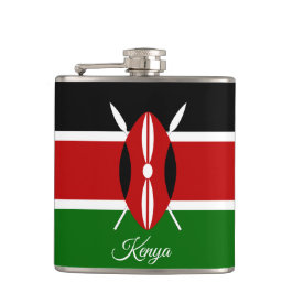 Kenyan Flagga & Heart, resa Kenya/sportfantast Fickplunta