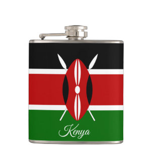 Kenyan Flagga & Heart, resa Kenya/sportfantast Fickplunta