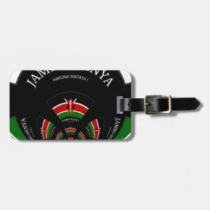 Kenyan Flagga Inspired Jambo Välkommen Design Art Bagagebricka