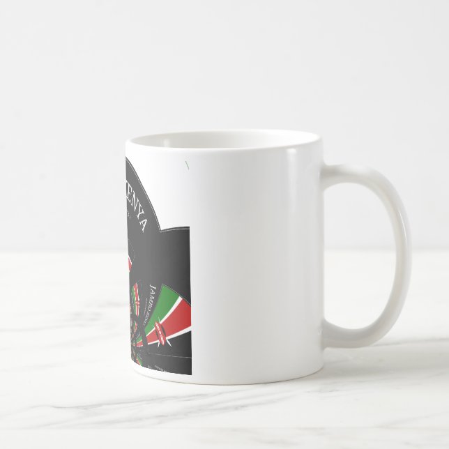 Kenyan Flagga Inspired Jambo Välkommen Design Art Kaffemugg (Höger)