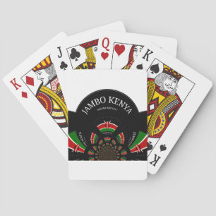 Kenyan Flagga Inspired Jambo Välkommen Design Art Kortlek