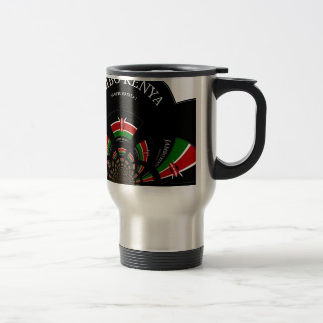 Kenyan Flagga Inspired Jambo Välkommen Design Art Resemugg (Höger)