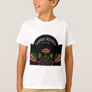Kenyan Flagga Inspired Jambo Välkommen Design Art Tröja