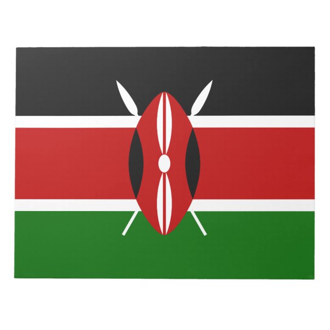 Kenyan Flagga (Kenya) Anteckningsblock (Framsida)