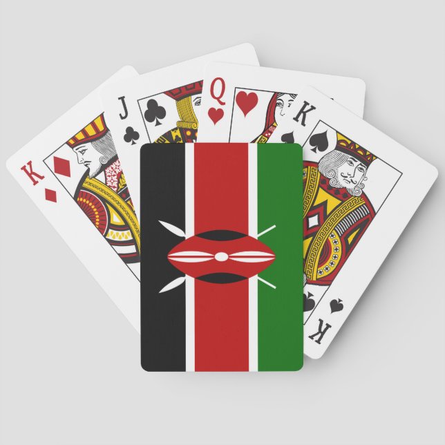 Kenyan Flagga (Kenya) Casinokort (Baksidan)