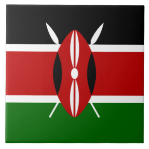 Kenyan Flagga (Kenya) Kakelplatta