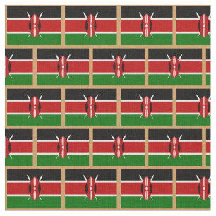 Kenyan Flagga & Kenya mode Fabric/Sport Tyg