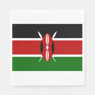 Kenyan Flagga (Kenya) Pappersservett