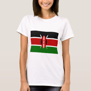 Kenyan Flagga (Kenya) T Shirt