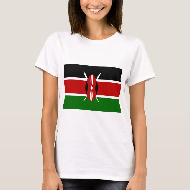 Kenyan Flagga (Kenya) T Shirt (Framsida)