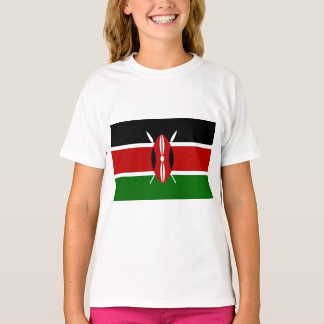 Kenyan Flagga (Kenya) T Shirt (Framsida)