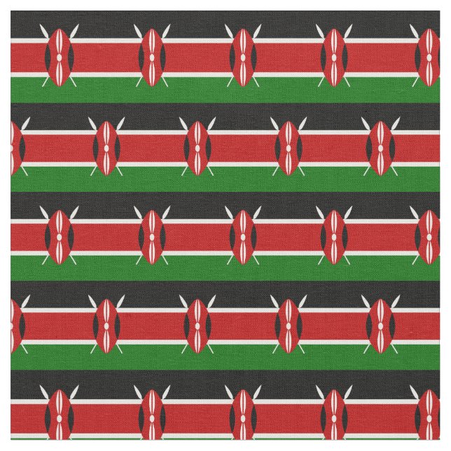 Kenyan Flagga & Kenya Trendig Fabric/mode Tyg (Närbild)