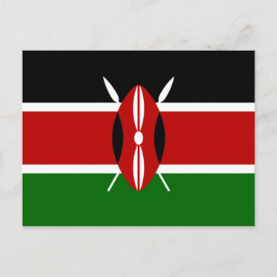 Kenyan Flagga (Kenya) Vykort