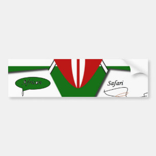 Kenyan Flagga Safari Design: Bucket List Bildekal