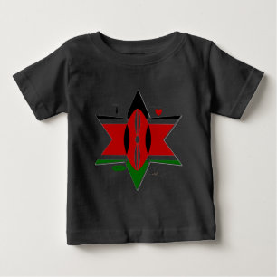 Kenyan Flagga Safari Design: Bucket List Tee Shirt