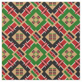 Kenyan Flagga & Trendig Kenya Fabric mode GLD Tyg