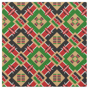 Kenyan Flagga & Trendig Kenya Fabric mode GLD Tyg