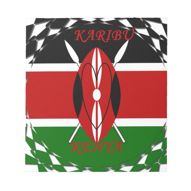 Kenyan Flagga Unity: Tuko Pamoja Design Anteckningsblock (Framsida)