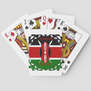 Kenyan Flagga Unity: Tuko Pamoja Design Kortlek