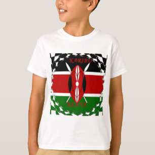 Kenyan Flagga Unity: Tuko Pamoja Design Tee Shirt