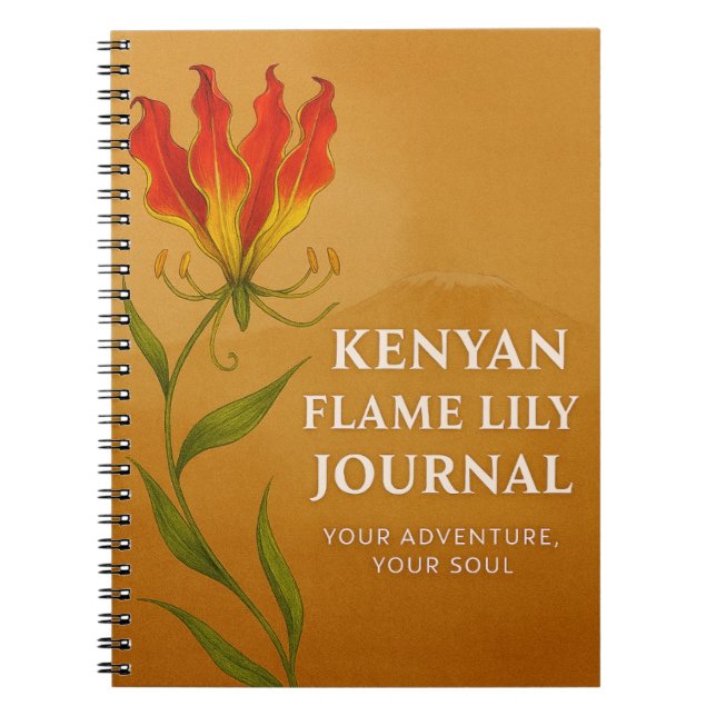 Kenyan Flame Lily Journal – Soulful Notebook  Anteckningsbok (Framsidan)
