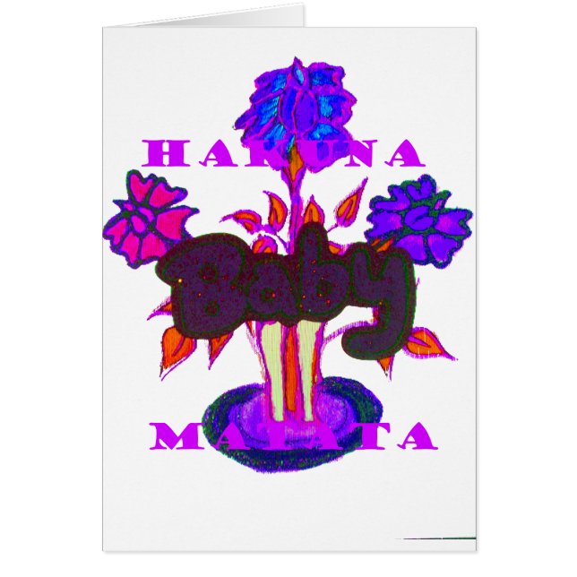 Kenyan Heart Art: I Kärlek Kenya Hälsningskort (Framsidan)