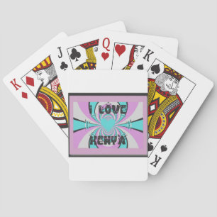 Kenyan Heart Art: I Kärlek Kenya Spel Kort