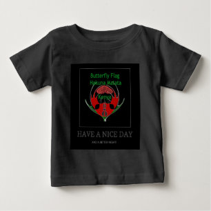 Kenyan Shield Design: Butterfly Flagga. Tee Shirt
