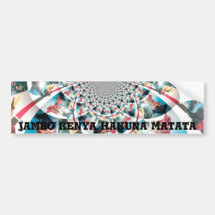 Kenyan Tapestry Kaleidoscope Art Skriv ut Bildekal