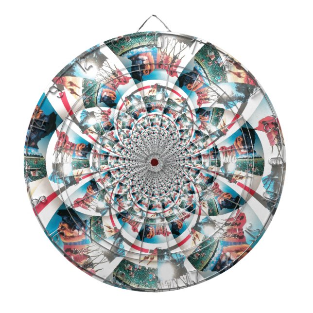 Kenyan Tapestry Kaleidoscope Art Skriv ut Darttavla (Framsidan)