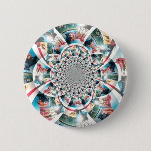 Kenyan Tapestry Kaleidoscope Art Skriv ut Knapp