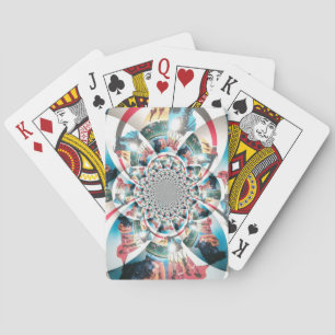 Kenyan Tapestry Kaleidoscope Art Skriv ut Spel Kort