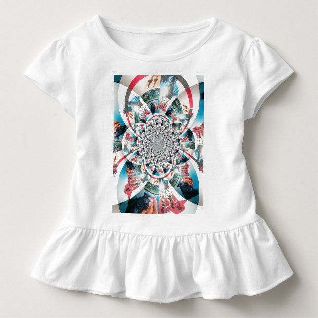 Kenyan Tapestry Kaleidoscope Art Skriv ut Tee (Framsida)