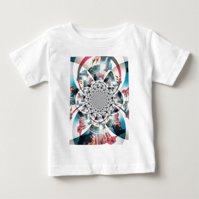 Kenyan Tapestry Kaleidoscope Art Skriv ut Tee (Framsida)