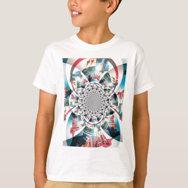 Kenyan Tapestry Kaleidoscope Art Skriv ut Tee (Framsida)
