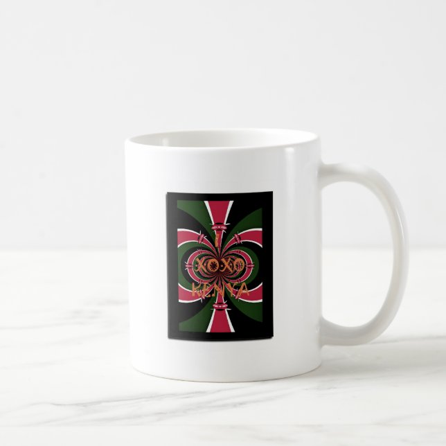 Kenyan Travel Gift - Hugs & Kisses Design Kaffemugg (Höger)
